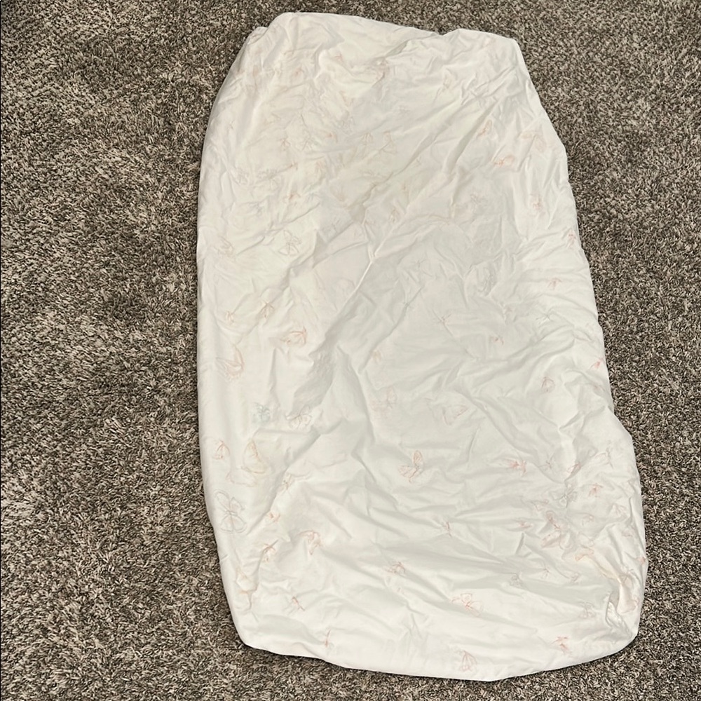 White Fitted Crib Sheet Monique Lhuillier
